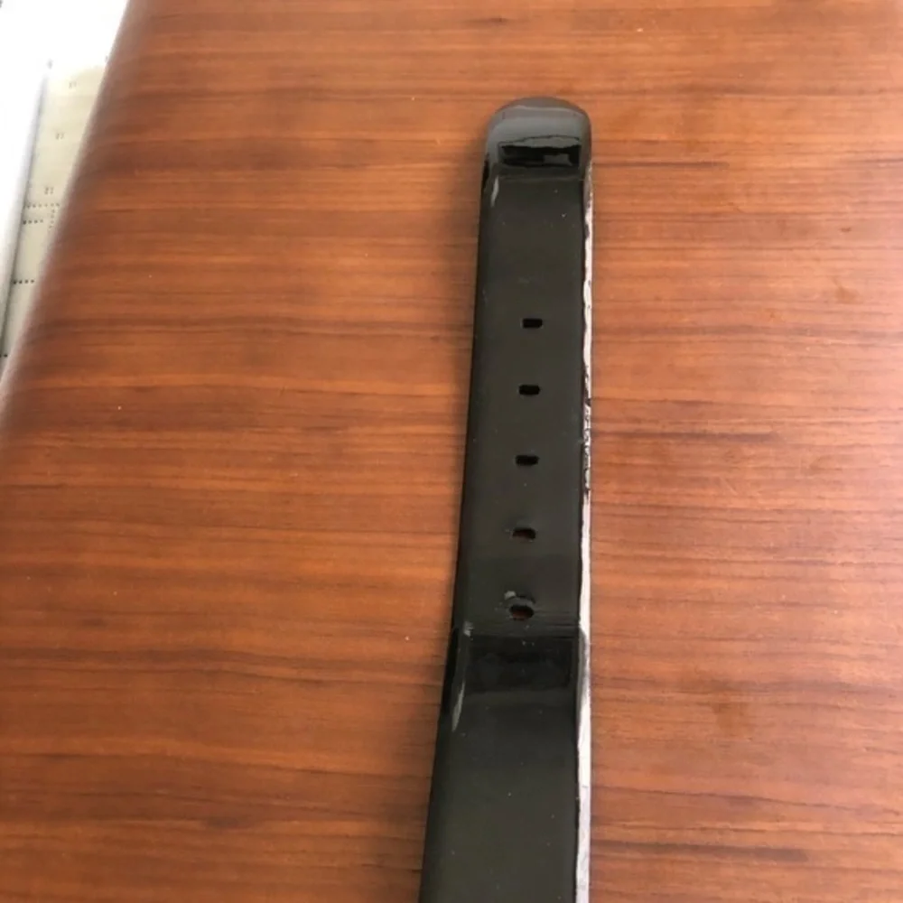 Dolce & Gabbana Mens Blk Patent Leather Belt Sz36
